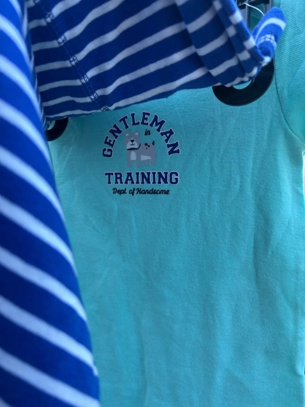 Carter's Gray 'Little Guy' Short Sleeve Bodysuit with Blue Logo
